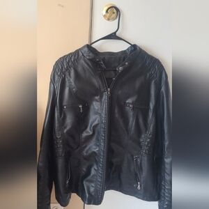 Faux Leather Black Jacket